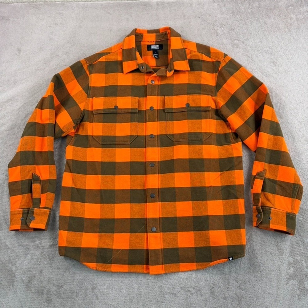 Duluth Trading AKHG Crosshaul Standard Fit Overshirt in Orange Men Large NWOT